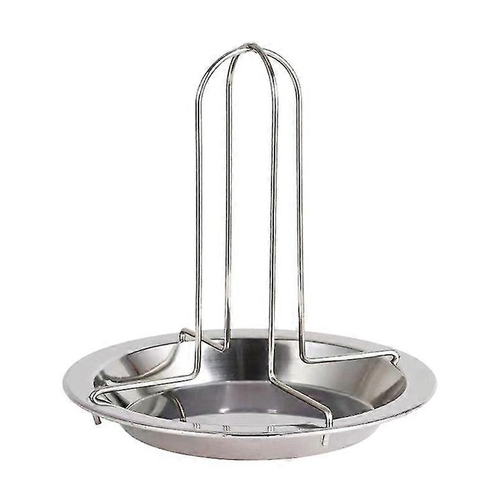 Suport vertical pentru friptura pui, inox, 16.5x17cm, usor de curatat