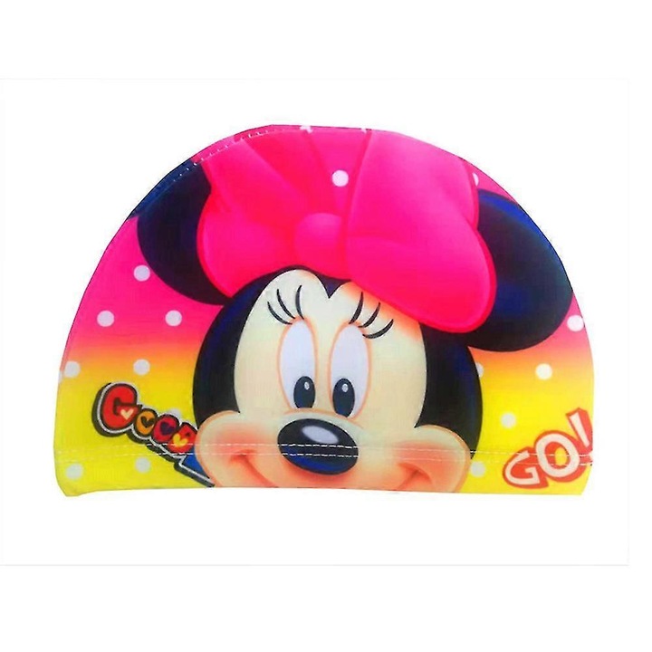 Casca de inot pentru copii, Minnie Mouse, material elastic, multicolor, 3-10 ani