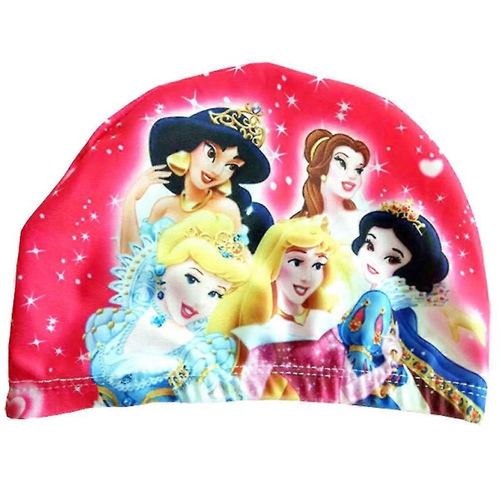 Caciula de inot pentru copii, Printese Disney, material elastic, pentru 3-10 ani