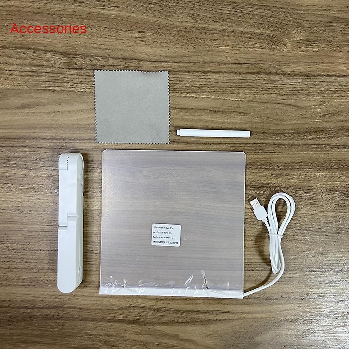 Tabla de mesaj LED multicolora din acril, set cu 1 marker, dimensiuni 15x15cm, 20x20cm, 30x20cm