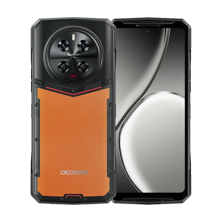 Doogee DK10 mobiltelefon, Narancssárga, 5G, 6.67" 120Hz 2K AMOLED, 32GB RAM (12GB + 20GB bővíthető), 512GB ROM, Android 13, Dimensity 8020, Morpho® Quad Camera, NFC, OTG, FM, 5150mAh, 120W, Dual SIM