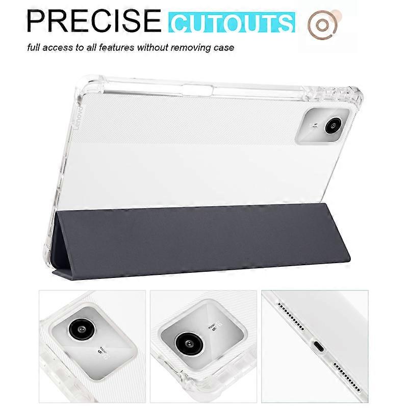 Husa tableta tri-fold, neagra, cu slot pentru stilou, pentru Lenovo Tab M11 (Xiaoxin Pad 11 2024)