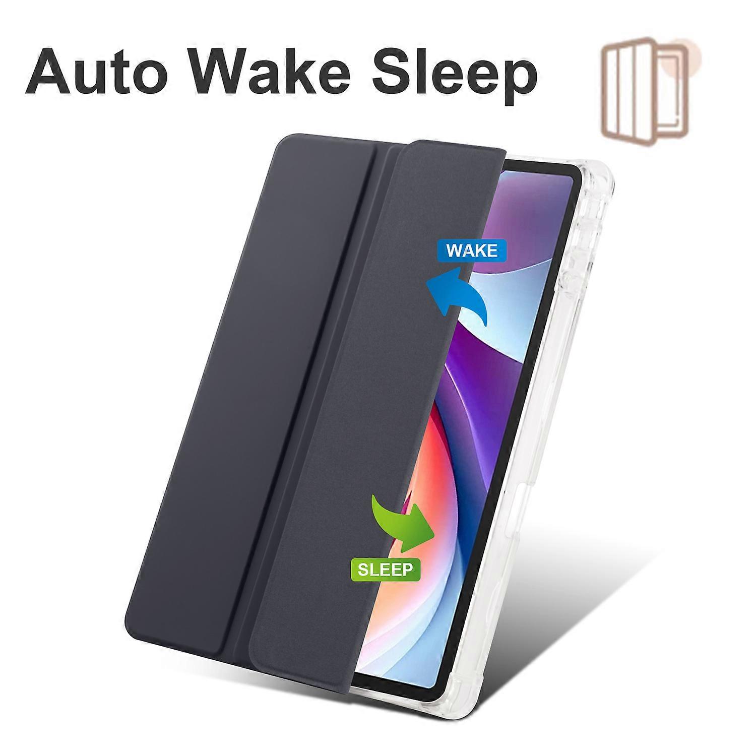 Husa tableta tri-fold, neagra, cu slot pentru stilou, pentru Lenovo Tab M11 (Xiaoxin Pad 11 2024)