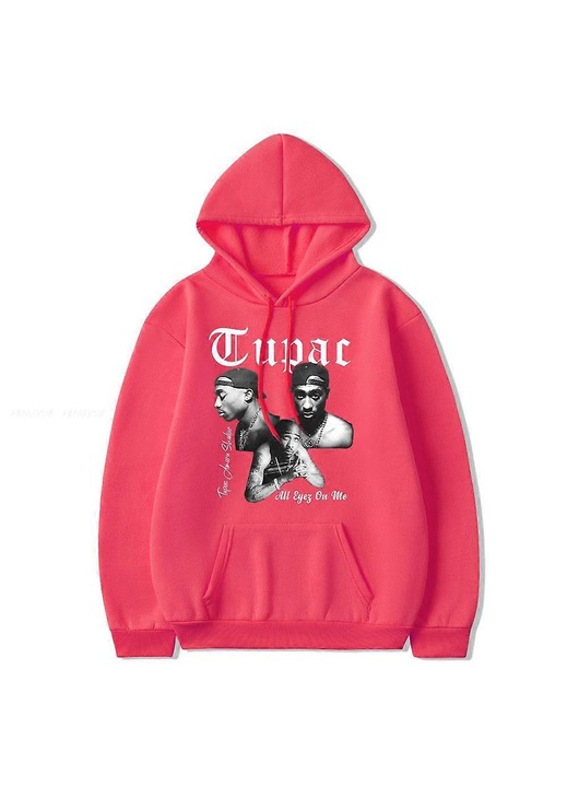 Hanorac Tupac, marime 2XL, rosu, pentru toate anotimpurile