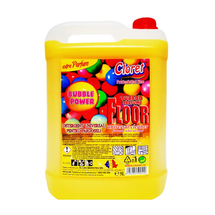 Detergent Pardoseli Cloret Bubble Power 5L