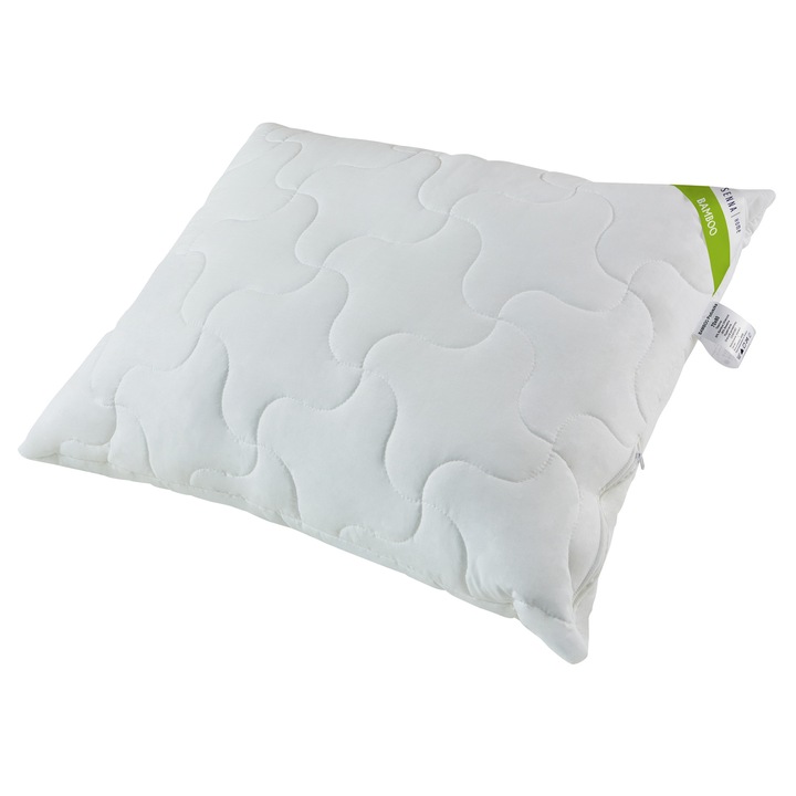 Perna 60x60cm BAMBOO ECO, 700g, antialergica, alb