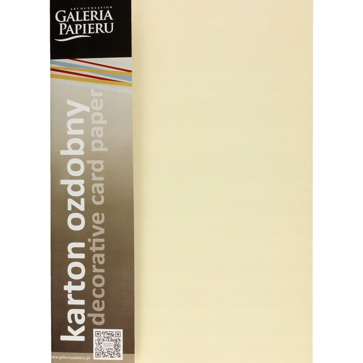 Hartie de lucru manual ARGO, carton decorativ Natte, 250g/m2, crem, set 20 foi