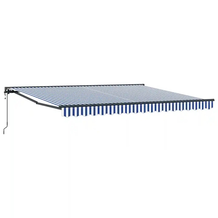 Cortina Retractabila vidaXL, Albastru si Alb 400 × 300 cm