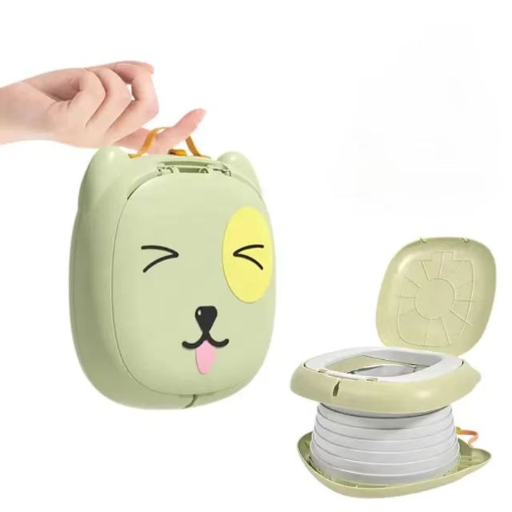 Olita pliabila pentru copii, multifunctionala, scaunel, treapta ajutatoare, portabila, spatar inalt, Material ABS, maner pentru transport, pentru exterior, interior