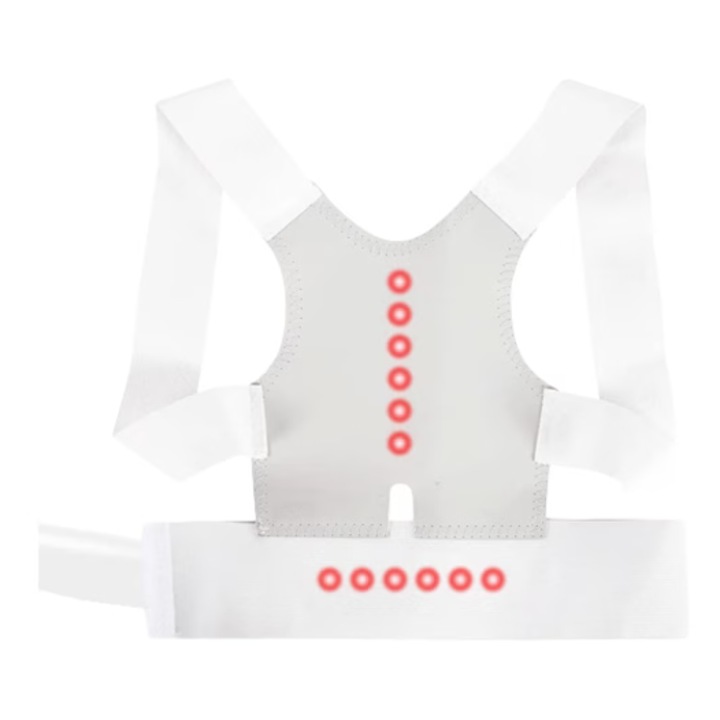 Corector de postura pentru spate Slurerbe, marime universala, textil, alb