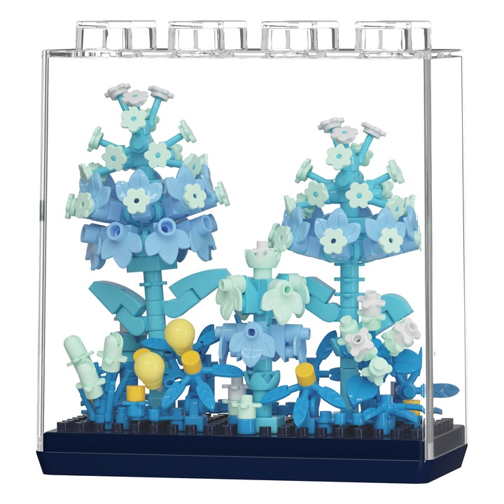 Mini blocuri de constructie 343pcs Dreamy Flower Box - Hidrangea pentru copii 8-9-10-20 si cadou de prietenie pentru adulti