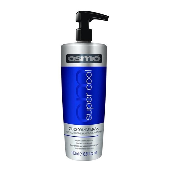 Masca de par Osmo Super Cool Zero, 1000ml, neutralizeaza nuantele portocalii, hidrateaza intens
