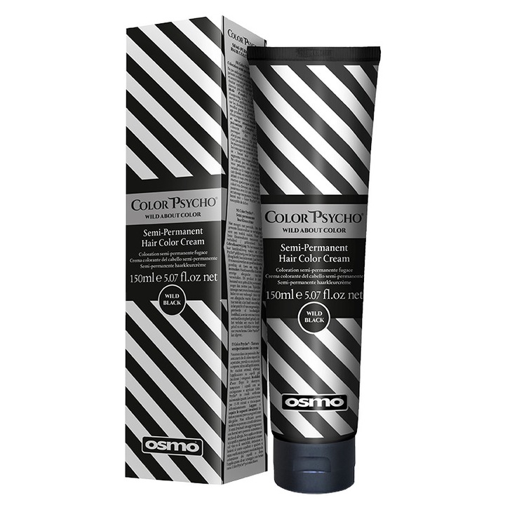 Vopsea de par Osmo Wild Black, 150ml, nuanta semi-permanenta, cruelty-free