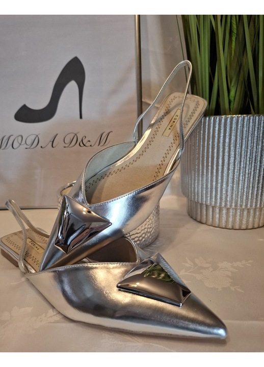 Pantofi stiletto Corina gri, 40