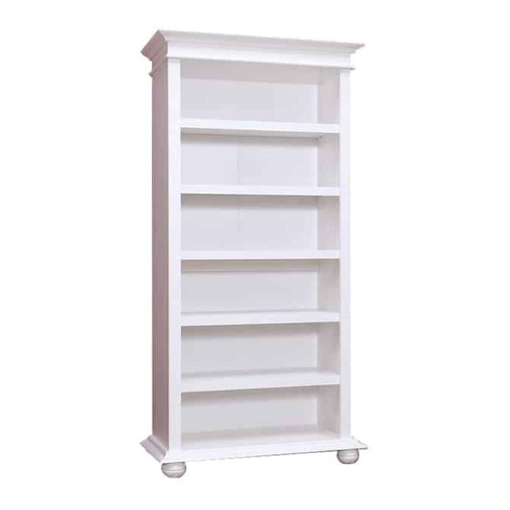 Etajera Arlo, Lemn masiv, 90x41x191cm, Alb