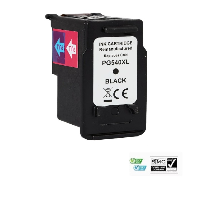 Kompatibilis tintapatron PG-540XL PG540XL fekete, 22 ml, Canon PIXMA MG 2150 MG 2250 MG 2255 MG 3100 MG 3150 MG 3155 MG 3200 MG 3250 MG 3350 MG 3500 MG 3550 MG 3600 MG 3650 MG 3650S MG 4150 MG 4200 MG 4250 MX 375 MX 390 nyomtatókhoz