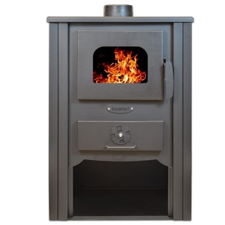 Termosemineu pe lemn Termax Decebal, 11.52 kW, randament 85.59%, 75 m², Maro