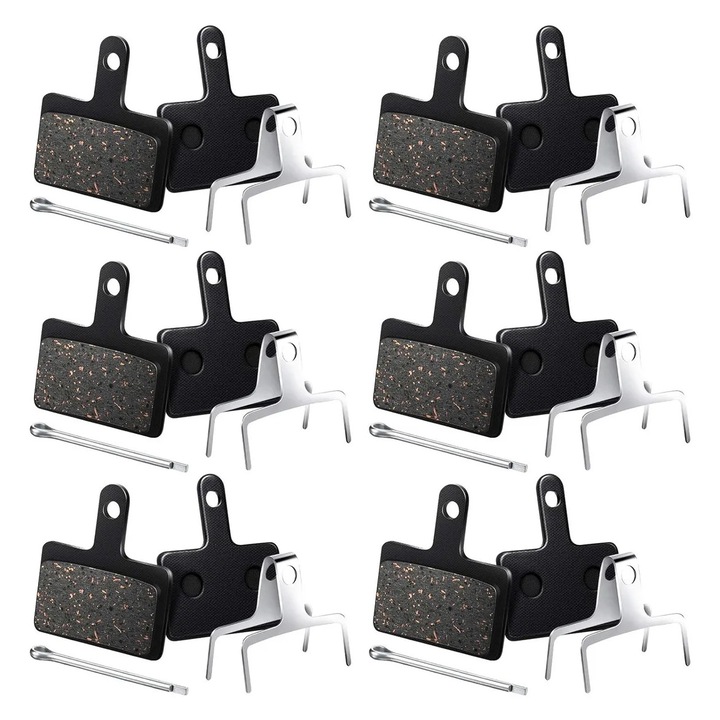 12 darabos kerékpár fékbetét készlet, NIERBO, félfém, fekete, kis méret