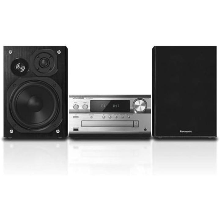 Panasonic SC-PMX94EG-K Mikro HiFi Rendszer, Fekete (120 W RMS, Digitális DAB+ Rádió, CD, FM Rádió, Bluetooth, USB, AUX) – Ezüst