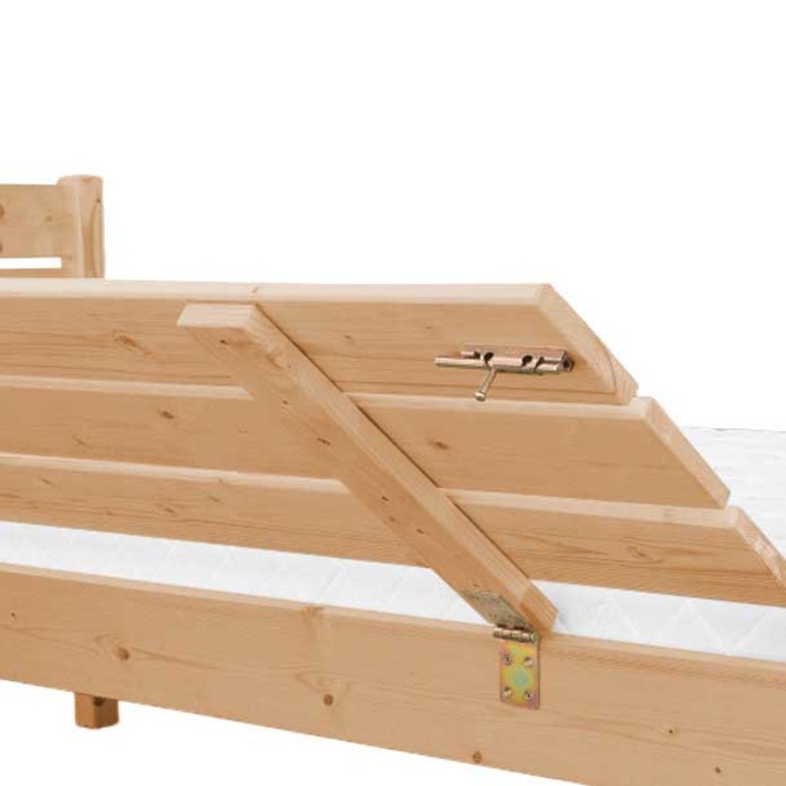 Bara de protectie Sally Max, Transilvan, Lemn masiv, Latura lunga, 198x41 cm, Lacuit