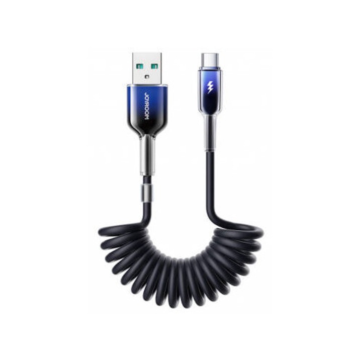 Cablu Date si Incarcare Joyroom USB-A - USB-C S-A43 Crystal 60W 1.5m Negru