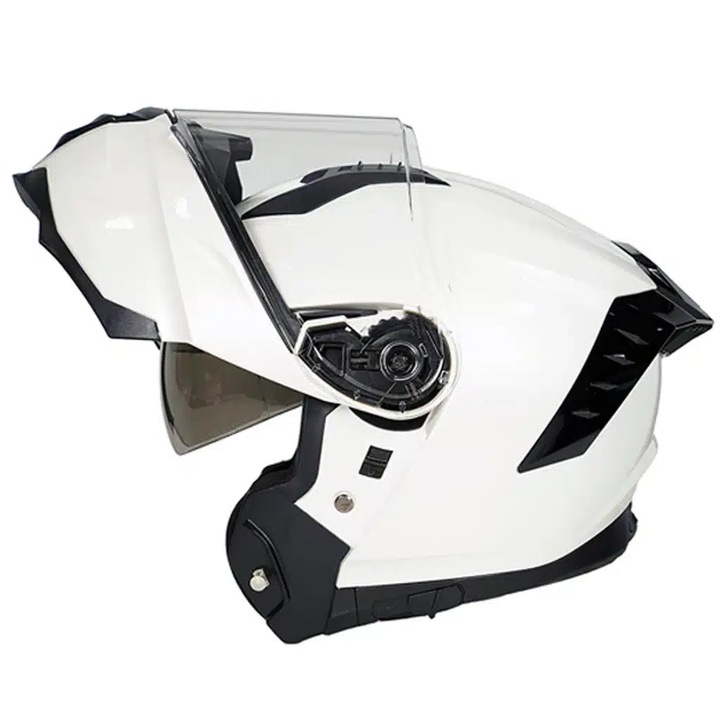 Casca protectie Speed1 Virtue V-80, alb, marime L, cu sistem de ventilatie si viziera anti-fog
