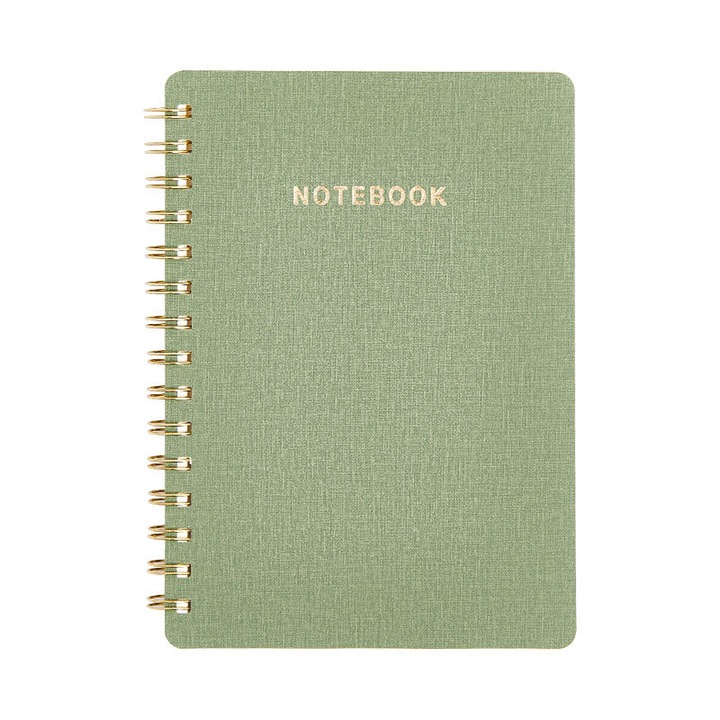 Бележник с корица от PU кожа, 80 листа, светло зелен, 161x216мм