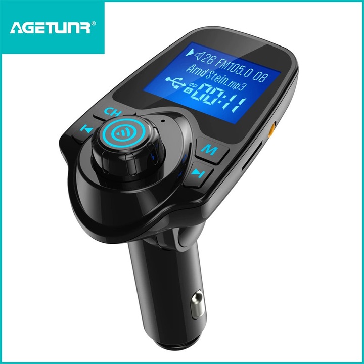 FM Bluetooth adó mikrofonnal, MP3/WMA támogatás, 12V-24V, 87.5-108MHz