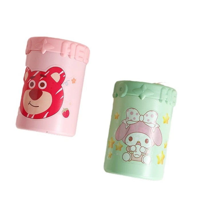 Hőálló üvegpohár, 401-500ml, 2 db, rózsaszín/zöld
