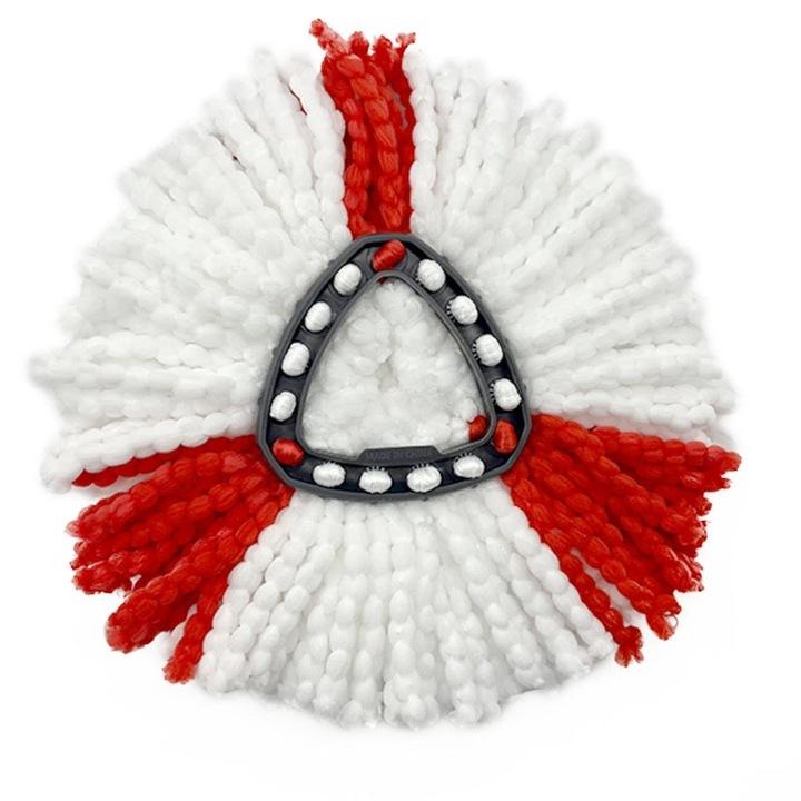 Mop triangular din bumbac, 15x10cm, alb, rosu, albastru, verde, set 120g