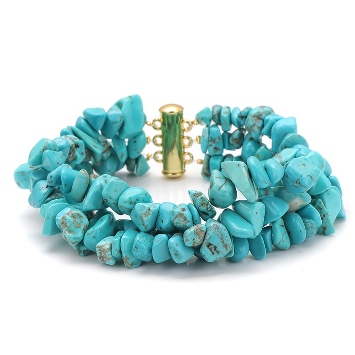 Bratara set, piatra naturala, charm stea frunza luna, mov, 19cm