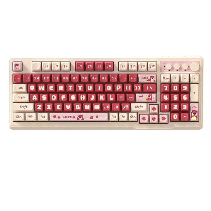 Tastatura wireless D98, 94 taste, iluminare colorata, 86.2x143.1x40mm