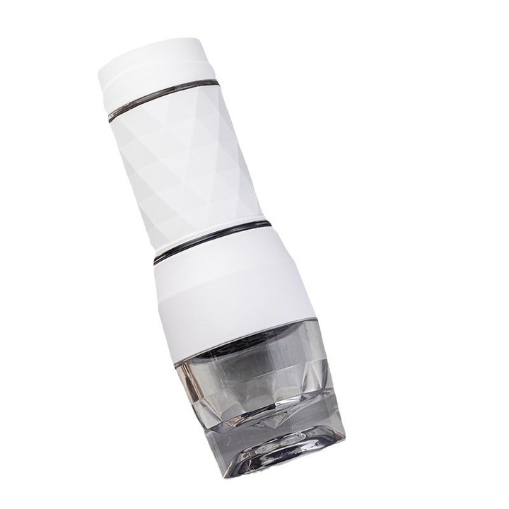 Cafetera portabila manuala, 13-18bar, alb, 127x76x76mm