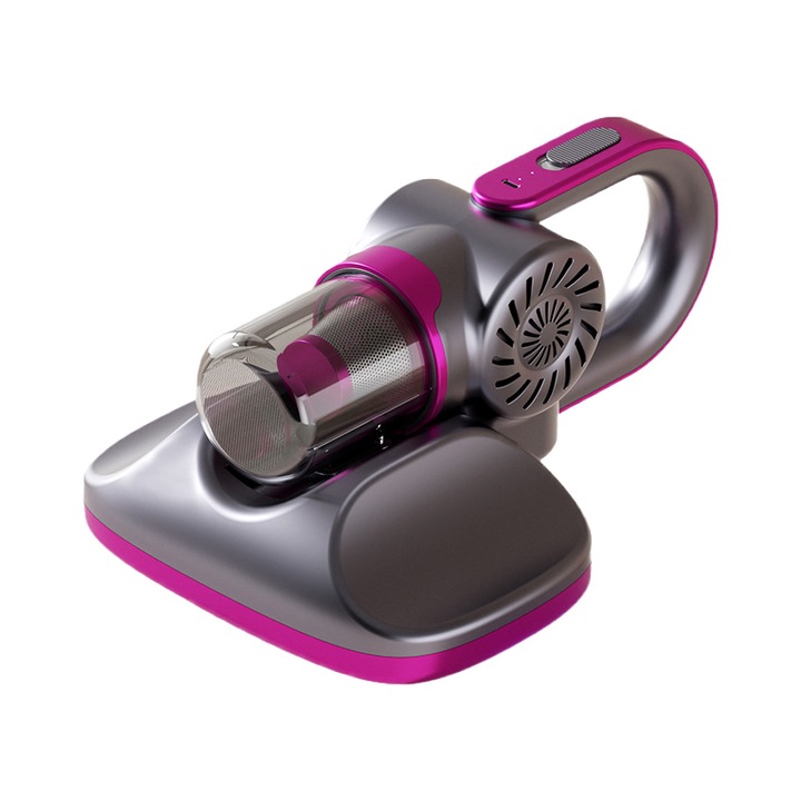 Прахосмукачка за премахване на акари, 4 в 1, UV стерилизатор, безжична, виолетова, 120W, 39.5x26x17.5см