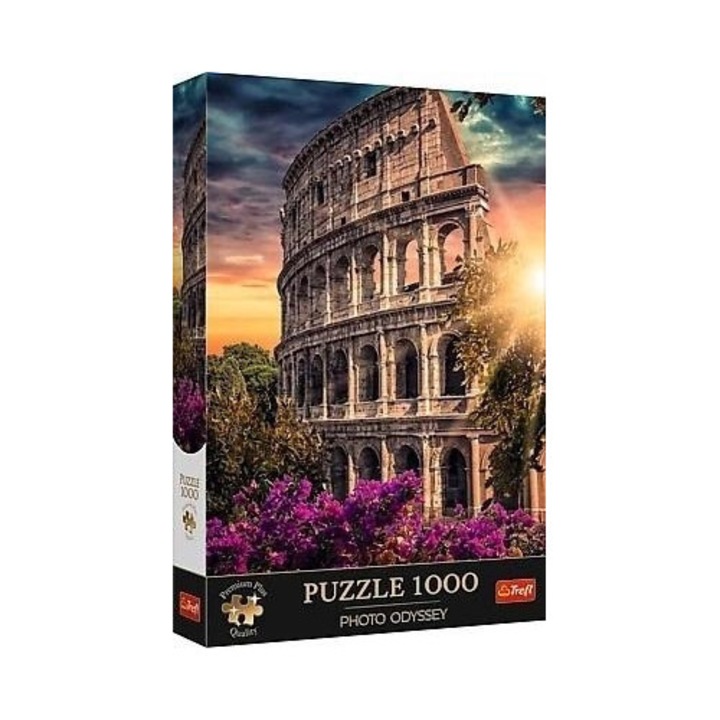 Puzzle 1000 TREFL Kolosszeum Amfiteátrum Rómában, 683x480mm, poszterrel