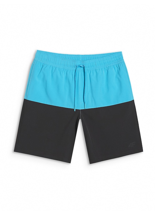 Costum de baie barbati M135, 4F, Albastru/Negru, Textil