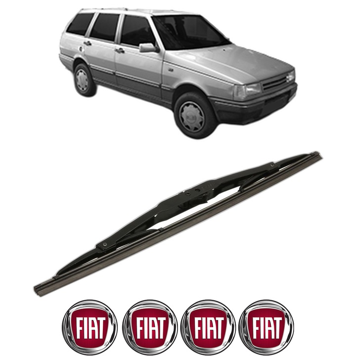 Stergator lamela spate FIAT PENNY Estate Van (257_) din 1986 - 1990, pentru luneta auto, Bosch Twin, din cauciuc siliconat rezistent, 4 Stickere Auto FIAT