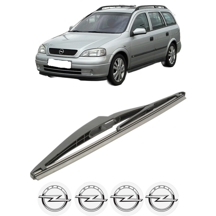 Stergator lamela spate OPEL ASTRA G CLASSIC Caravan (F35) din 2004 - 2009, pentru luneta auto, Bosch Twin, din cauciuc siliconat rezistent, 4 Stickere Auto OPEL