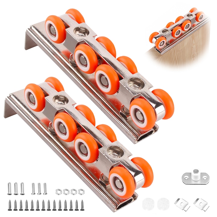 Set role pentru usi glisante, qipuneky, potrivit pentru usi glisante