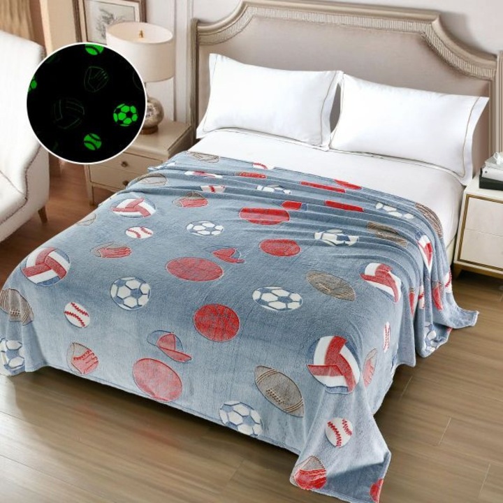 Patura cocolino, Casa de Vis Online, pat dublu, fosforescent, 200 x 220 cm, YP-07