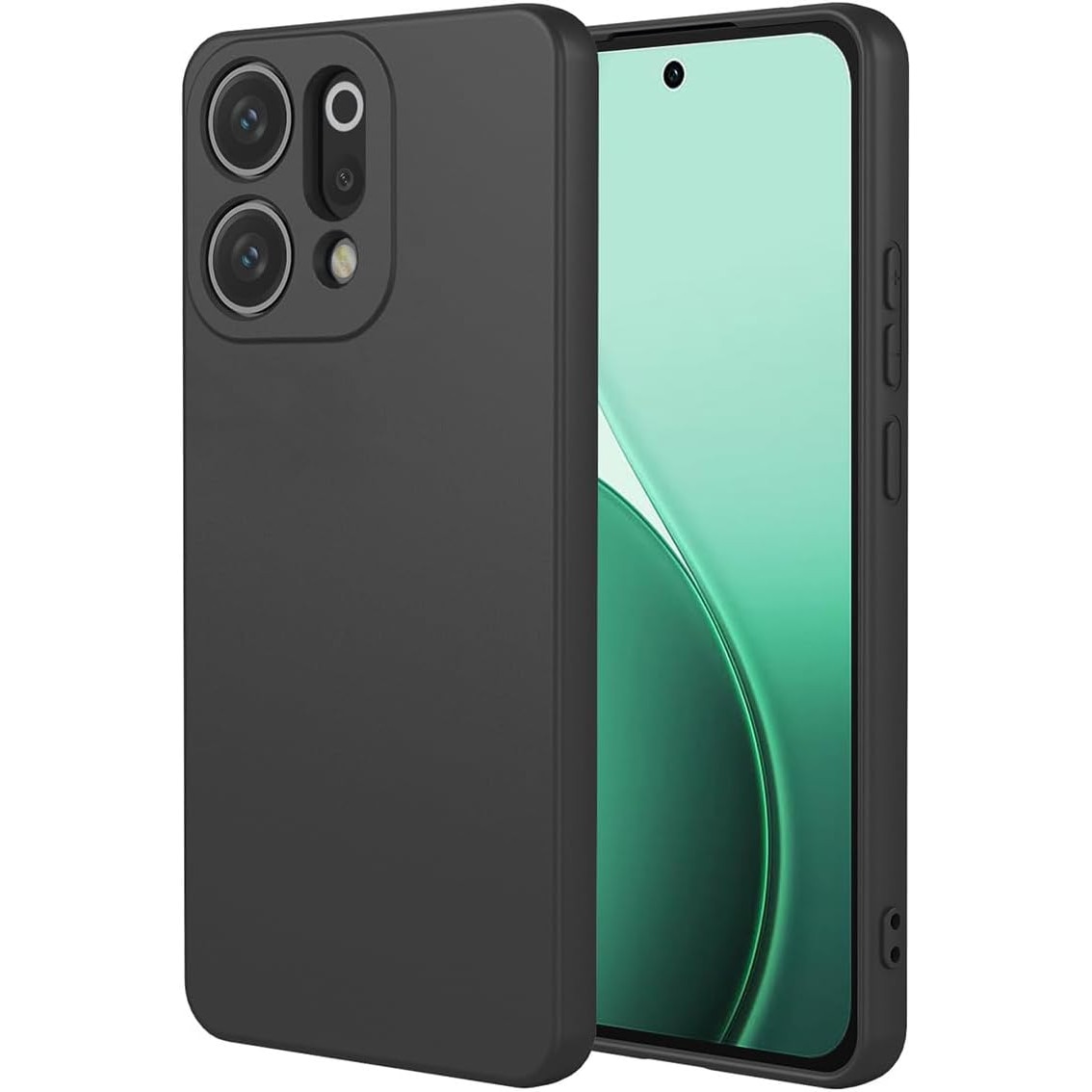 BestCase® Husa pentru OPPO Reno 14 F din Silicon Ultra Slim, Negru mat