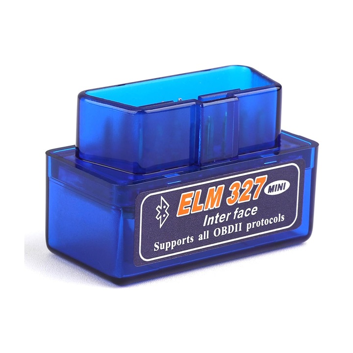 Автомобилен тестер, OBD 2 Bluetooth интерфейс NEXTLY, автомобилна диагностика, изтриване на грешки, ELM327, multi-brand, син