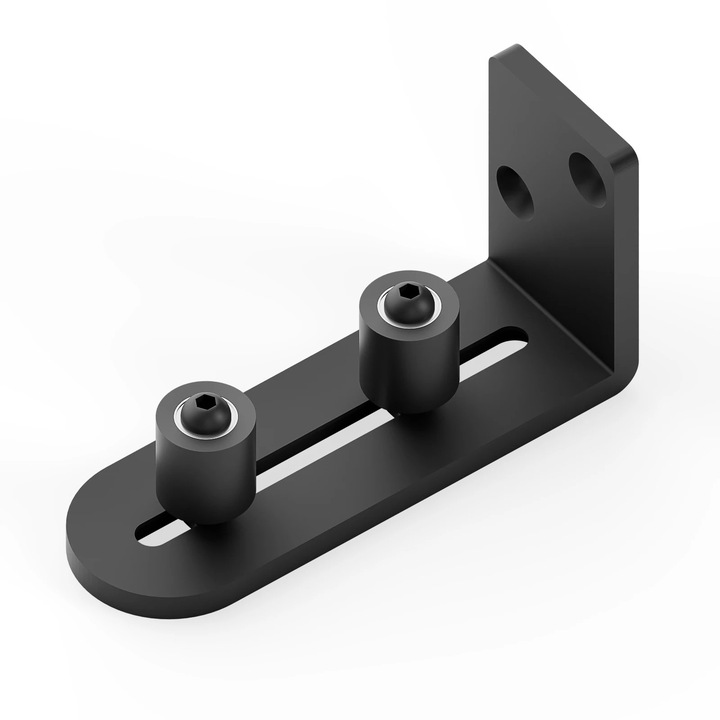 Ghidaj podea usa culisanta CCJH, reglabil, role duble, negru, 68mm