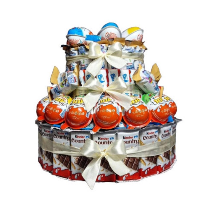 Tort din oua din ciocolata cu 126 dulciuri