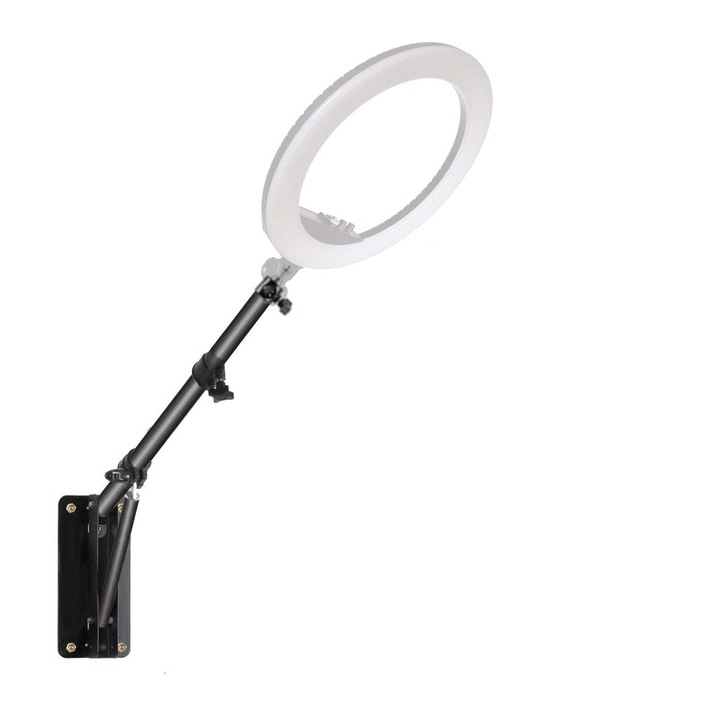 Lumina LED cu Brat Mobil, Bi-color 3200K-5600K, Intensitate Reglabila, Set cu Suport, 74-136cm ZoePRO COOL