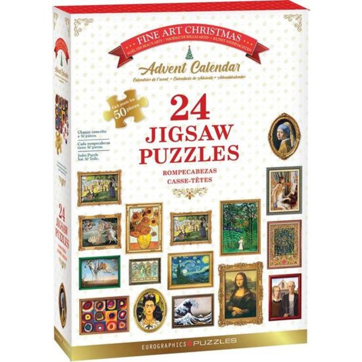 Calendar de Advent Picturi Celebre, 24 puzzle-uri, 50 piese