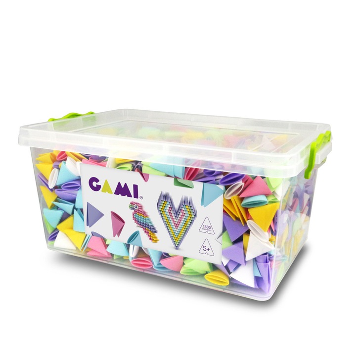 Set origami, Meli Gami Pink Edu 1500 elemente, Multicolor