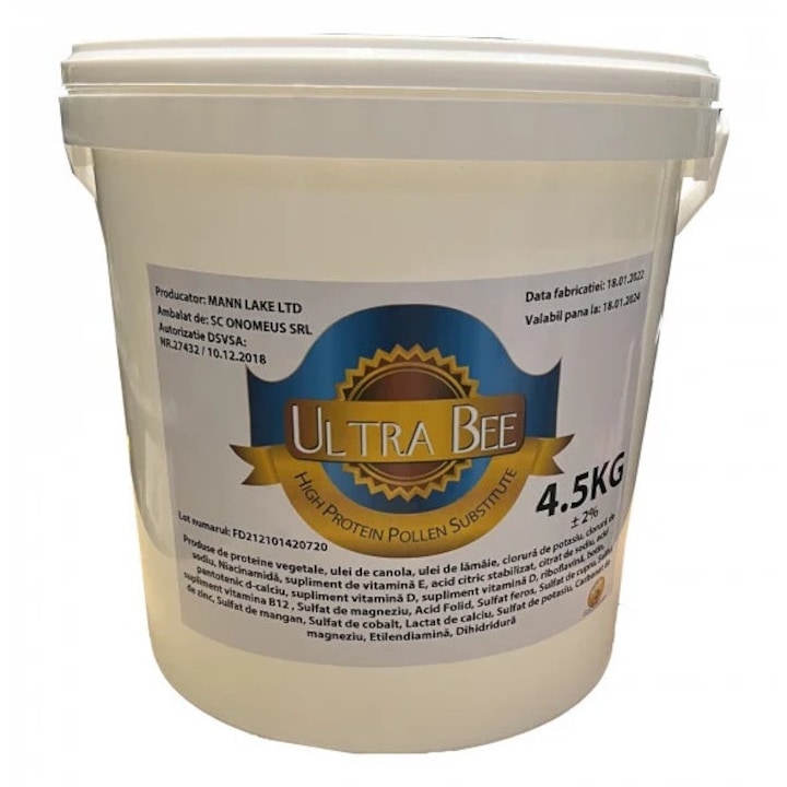 Ultra Bee proteina pentru albine - Galeata 4.5kg