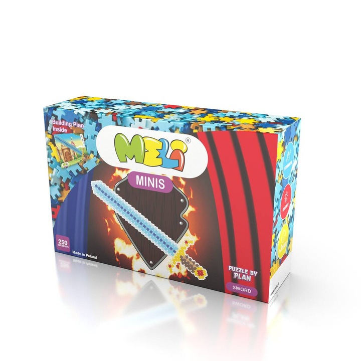 Set de constructie Meli Minis Sword, 250 piese Multicolor