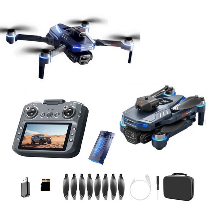 Drona SkyTechs® Captureflight GT8 GPS ecran 4, 3 inch fotografie aeriana 8K HD profesionala 360° motoare brushless fara perii camere duale 5G WIFI